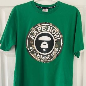 A Bathing Aape Green T-Shirt